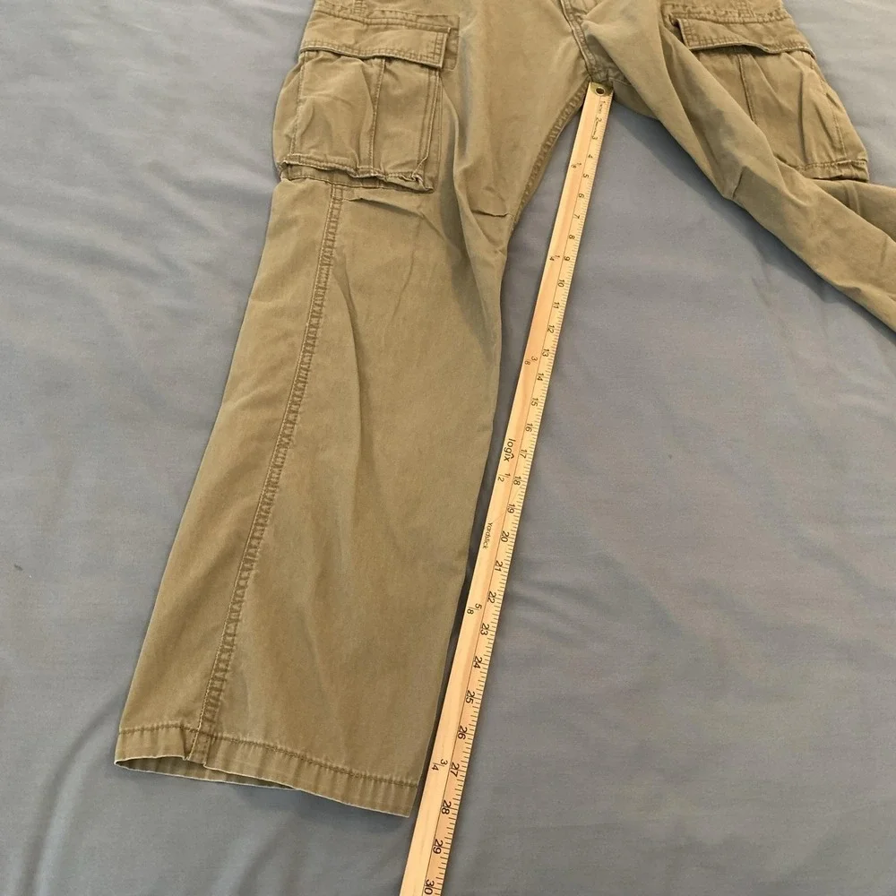 Levi's Cargo Pants Mens 34x30 Beige Cotton Loose Fit Canvas Workwear Utility